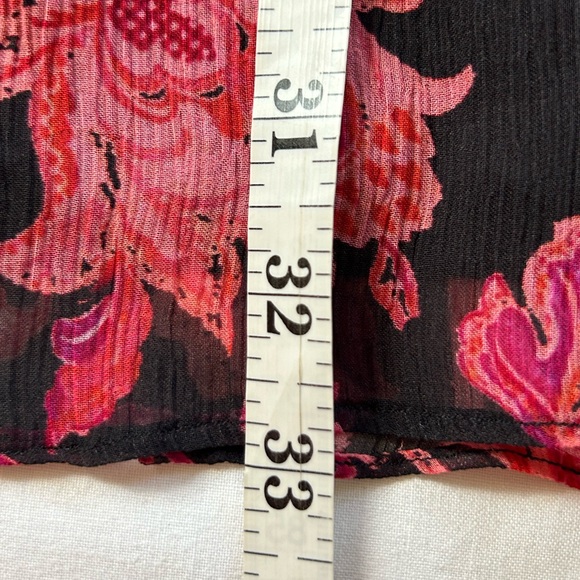 Hemant & Nandita Crimson mini floral v neck front bow dress SMALL - Picture 14 of 15